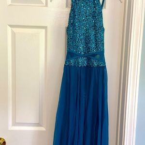 Curtain Call custom.  Girls size 14 blue
